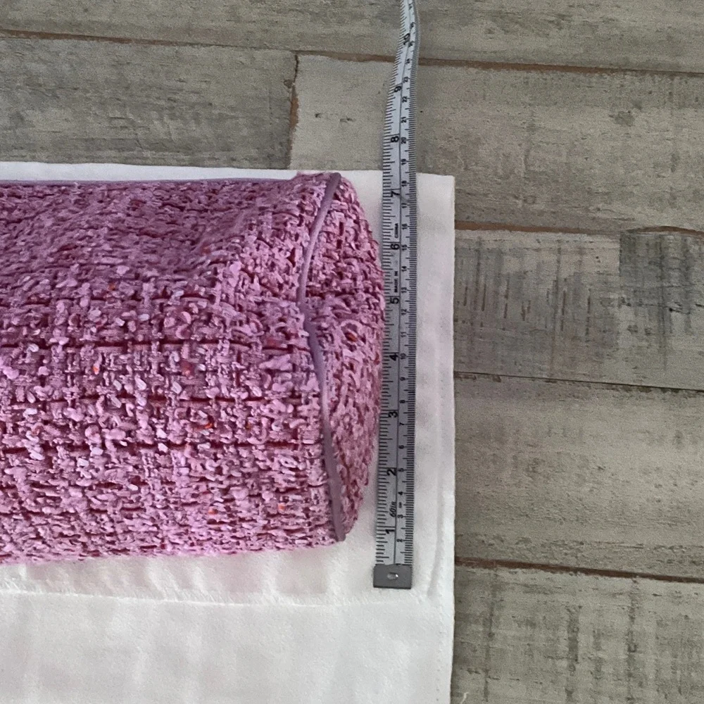 CHANEL Pink Tweed Cosmetic Pouch
